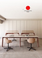 Ensemble de bureau de direction pour 2 personnes, configuration haut de gamme, poste de travail double, bureau principal du directeur avec accessoires complets pour le bureau