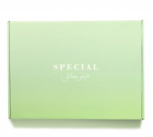 Boîte d'expédition pliable vert clair avec impression de lettres, type avion, pour cosmétiques, vêtements et cadeaux - Product Image 1