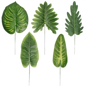 Feuille artificielle <span class=keywords><strong>de</strong></span> <span class=keywords><strong>Canna</strong></span> Watermelon Leaf Spring Rain Leaf pour mur végétal et décoration <span class=keywords><strong>de</strong></span> mariage, vente en gros transfrontalière - Product Image 1