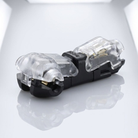 Conector de Cable de Alimentación Automotriz en Forma de T, Macho/Hembra, Desconexión Rápida, 300V 10A, Aleación de Cobre, 1 Pin, PC Transparente