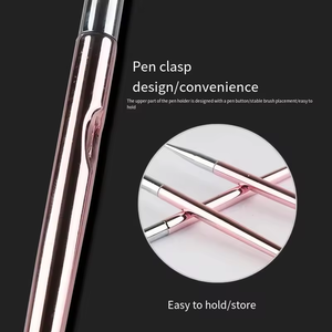 Brosses de manucure professionnelles poignée en métal stylo de <span class=keywords><strong>dessin</strong></span> d'<span class=keywords><strong>ongle</strong></span> Nail Art striping Liner brosses pour ongles - Product Image 3