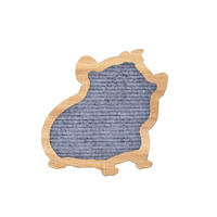 Cadre photo en bois avec support de 330 lettres en feutre en forme de cochon d'Inde