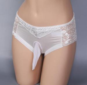 Manicotto senza cuciture per <span class=keywords><strong>pene</strong></span> Slim Boy Men Sexy Lingerie abbigliamento slip in pizzo Shorts intimo classico a maglia beni sani % - Product Image 5