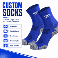 Chaussettes de sport personnalisées haute performance pour hommes, anti-humidité, pour la course et le basketball, avec logo personnalisé, en tissu éponge