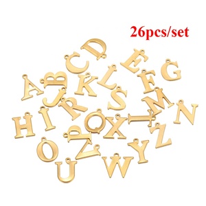 Mặt Dây Chuyền 26 Chữ Cái Màu Vàng Hạt Charm Bảng Chữ Cái Vòng Cổ Mặt Dây Chuyền Vòng Tay Làm Bông Tai Đồ Trang Sức Tự Làm - Product Image 3