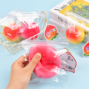 Nouveau jouet créatif anti-stress en TPR, pêche fluide et juteuse de 6 cm, pour enfants et adultes, souvenir pour une ambiance détendue - Product Image 1