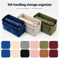 Organisateur de sac à main en feutre personnalisé par le fabricant, avec plusieurs poches de rangement, doublure en feutre pour sac à main quotidien