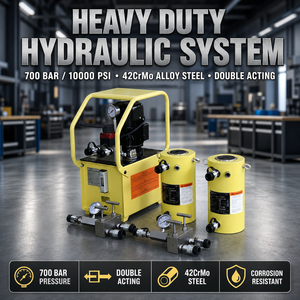 Cilindro Hidráulico de Doble Acción SOV Factory 70Mpa 50T, Modelo CLRG-504, Certificado ENERPAC, CE e ISO, Carrera de 100mm, 1 Año de Garantía - Product Image 1