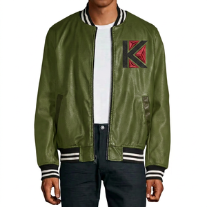 <b>Men's</b> High School Designer Varsity <b>Jackets</b> Custom Chenille Embroidery Cow Milled Leather Stand Black Brown <b>Canvas</b> Kalan Fashion - Product Image 6