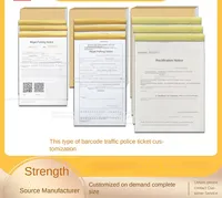 Papier autocollant sans carbone NCR de haute qualité pour tickets de contravention de circulation et avertissements de stationnement illégal destinés aux forces de l'application de la loi sur la circulation