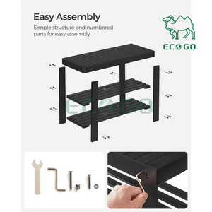 Custom Collapsible Bamboo Wooden <b>Shoe</b> Rack Stackable Storage Organizer Factory <b>Bench</b> Modern Design - Product Image 3