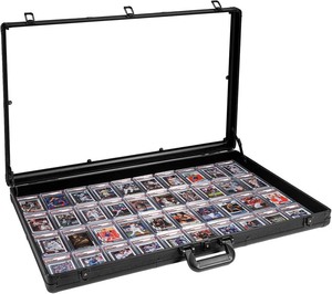 Estuche de exhibición profesional de aluminio para tarjetas con clasificación PSA, con interior forrado de espuma, para exhibición minorista <span class=keywords><strong>en</strong></span> ferias y exposiciones. - Product Image 1