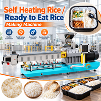 Machine à riz auto-chauffante, riz prêt à manger, cuisson rapide, ligne de production de riz instantané