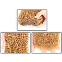 Cheveux Afro Bouclés Crépus 1 Pièce Cheveux Humains Brésiliens Tissage Double Trame Faite à la Machine Cheveux Remy 100g Rouge Livraison Gratuite