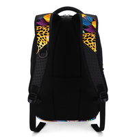 Pabrik OEM/ODM Quanzhou: Tas Ransel Anak Ringan Motif Bunga Quilling Leopard Bahan Poliester, Desain Ritsleting Modis & Nyaman