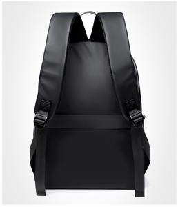 Высокое качество черная искусственная кожа сумки для ноутбука Водонепроницаемая молния студенческий школьный рюкзак - Product Image 4