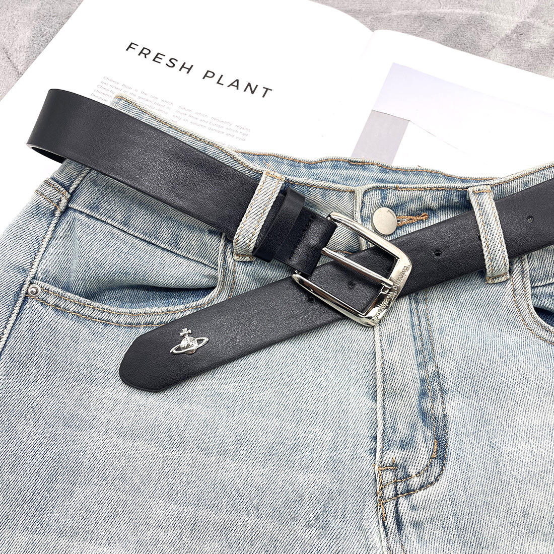 [Noir] queue de poignard extraterrestre vieille ceinture-108cm de long 2,3 cm de large