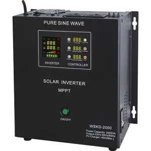 24V dc zu ac reine sinus welle solar-wechselrichter mit MPPT controller, batterie ladegerät