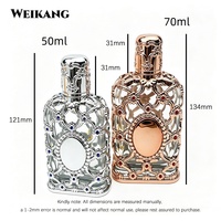 Flacon de parfum en verre luxueux vide personnalisé, orné de bijoux, 50 ml, 70 ml, flacon pulvérisateur pour cadeau de Noël
