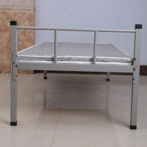 Lit simple moderne en fer et acier CKD, lit superposé, utilisation à domicile, à l'école, à l'hôpital, chambre à coucher, emballage plat, lit en métal pour une personne - Product Image 4