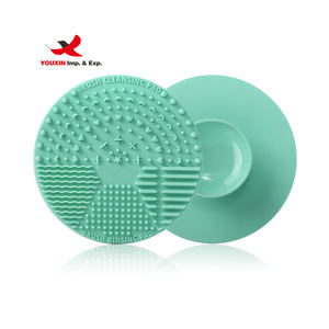 Tapis de nettoyage pour pinceaux de maquillage avec ventouse, outil de lavage pour pinceaux cosmétiques, nettoyant pour pinceaux de maquillage, achat mixte - Product Image 1