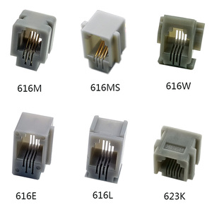 Conector Modular 616E 4P4C RJ9 hembra PCB Jack para teléfono auricular dispositivo <span class=keywords><strong>de</strong></span> comunicación accesorio <span class=keywords><strong>de</strong></span> montaje <span class=keywords><strong>de</strong></span> placa <span class=keywords><strong>de</strong></span> circuito - Product Image 5