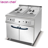 Cuiseur à pâtes professionnel en acier inoxydable de type italien, gaz/électrique, avec armoire et commande par bouton, 800x900x920mm, 18000W