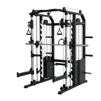 Machine de musculation multifonctionnelle Smith Machine Power Cage avec Lat Pulldown et Cable Crossover pour la musculation et le bodybuilding