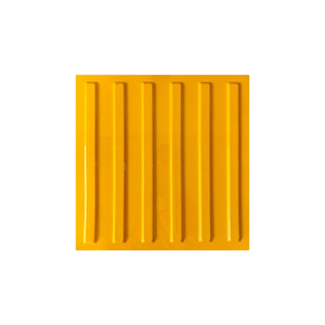 Pavimento Táctil de TPU Amarillo Ileritraffic de 40x40 cm con Montaje Epoxi para Discapacitados, con Franjas Direccionalmente Orientadas ILT9005 - Product Image 1