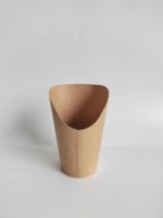 Vente en gros de gobelets en papier jetables pour frites avec logo personnalisable gobelets d'emballage alimentaire