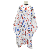 Cape de coupe de cheveux pour adulte, logo personnalisé, imperméable, en nylon, jetable
