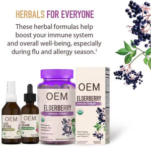 VitaHall 接骨木浆果软糖成人免疫支持补充剂有机水果草药混合物紫锥菊锌120粒食品级 - Product Image 6