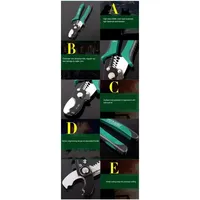 Pince à dénuder les fils de 8 pouces, ciseaux à couper les câbles, pince à dénuder 16-40mm, outils manuels vert/noir HT2177, 1 pièce