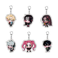 Porte-clés en acrylique double couche double face Alien Stage Chibi, pendentif de sac, stock transfrontalier, livraison directe, ornement suspendu Anime