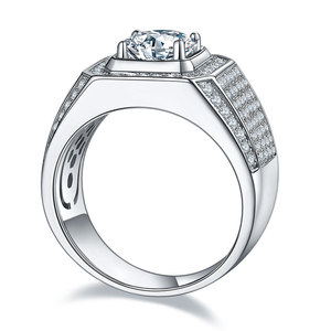 <span class=keywords><strong>Bague</strong></span> en <span class=keywords><strong>argent</strong></span> 925 <span class=keywords><strong>homme</strong></span> 1CT 2CT 3CT moissanite hommes <span class=keywords><strong>bague</strong></span> def vvs top qualité original <span class=keywords><strong>argent</strong></span> 925 pierre anneaux pour hommes - Product Image 4