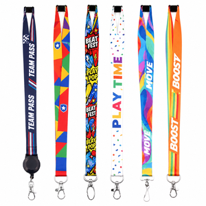 Visitor Management Polyester Silk Screen Printing Lanyard Custom Badge Holder for Offices Schools Expos and Training Events - Product Image 1