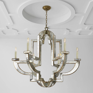 6-<b>Light</b> Brass Chandelier Vintage Luxury Pendant <b>Light</b> <b>LED</b> Hanging <b>Light</b> <b>for</b> Living <b>Room</b> Dining Kitchen 110V - Product Image 4