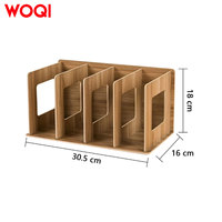 Étagère de bureau en bois WOQI, étagère de rangement pour livres DIY, bibliothèque, étagère pour DVD, organisateur de table multifonctionnel pour la maison et le bureau