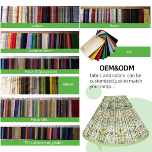 <span class=keywords><strong>Paralume</strong></span> Plissettato Fatto a Mano Stile Impero, Ecologico, con Stampa a Fungo, per Uso Interno - Product Image 3