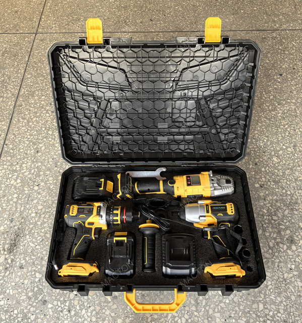 Custom CE Rohs Electric Impact Drill Rotary Hammer Angle Grinder 3-in-1 Power Tools Combo Kit Cordless Multi-function OEM