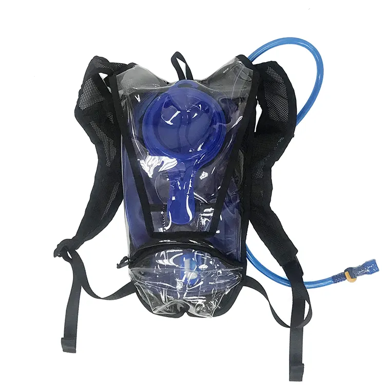 กระเป๋าเป้ใส่น้ำแบบใสปราศจากสาร BPA 1.5L สำหรับวิ่งเดินป่าปั่นจักรยาน