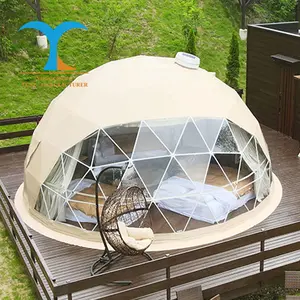 Factory Geodesic Dome Tent Glamping Tent House Marquee For Hotel With Glass Window And Stove