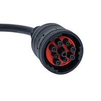 Adaptador Linkyou OBDF a J1939 9PF OBDII J1939 de 9 Pines OBD2 de 16 Pines Hembra para Automóvil, Lector de Códigos Diésel, 1 Año de Garantía, 12-24V, Pantalla LCD