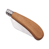 Couteau de poche pliable multi-usage pour le camping, outil de survie et de pêche en plein air, manche ergonomique en bois pour décortiquer les moules