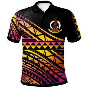 Polo Vanuatu par sublimation Chemise de golf personnalisée manches courtes style totem polynésien décontracté et confortable Sortie d'usine - Product Image 4