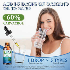 Aceite de Orégano Orgánico OEM/ODM en Gotas Líquidas con 60% de Carvacrol, Vitamina E y Aceite MCT, Sin Alcohol, para el Apoyo Digestivo e Inmunológico - Product Image 5