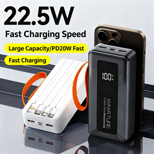 50000mAh Large Capacity Plastic Power Bank Lithium Polymer Battery 3C <strong>Certification</strong> 22.5W Fast Charging Built-in Cable <strong>KC</strong> - Product Image 6
