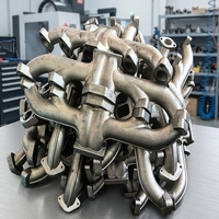 Collecteur d'échappement flexible court en acier inoxydable pour moteurs