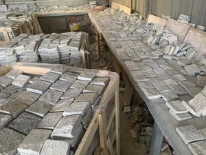 Oyster Vàng quartzit Cobble Cube Giảm tự nhiên chia Bề mặt lưới pavers đường lái xe Patio Lát đá cuội đá phiến - Product Image 5