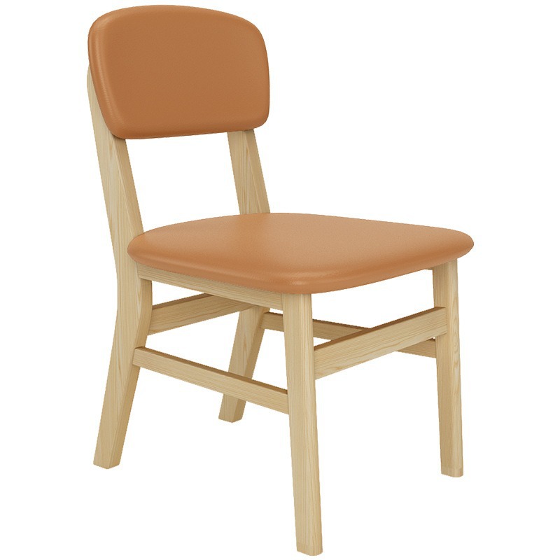 Silla de comedor de madera maciza (tipo A)